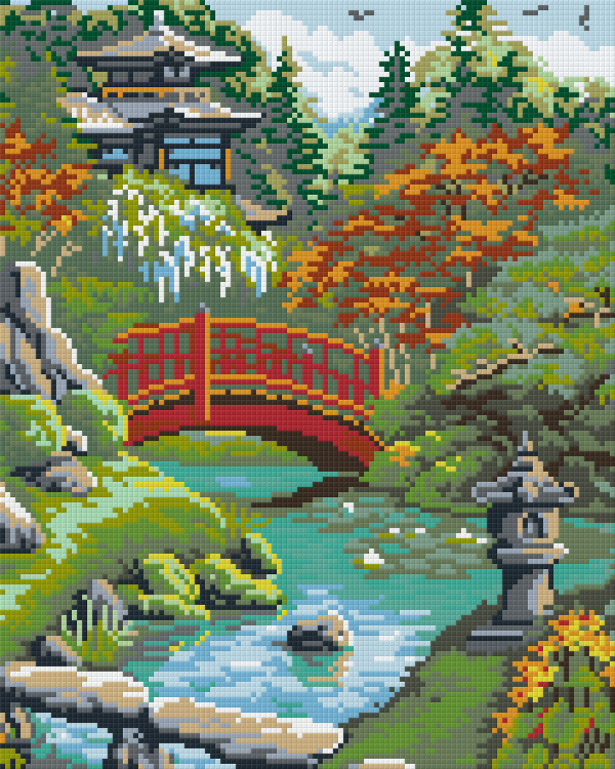 Japanese Garden Nine [9] Baseplate PixelHobby Mini-mosaic Art Kit image 0